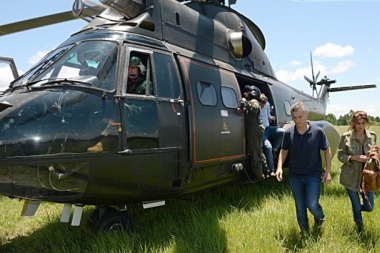 El helicóptero de Macri debió realizar un aterrizaje de emergencia