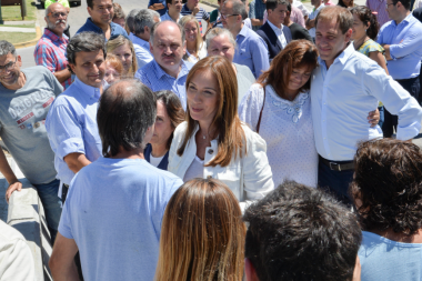 Vidal inauguró obras hidráulicas en el Arroyo El Gato