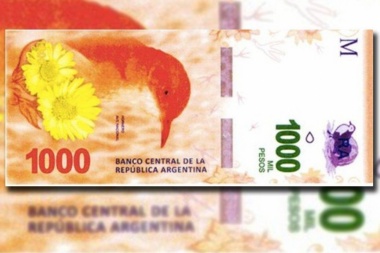 En pocos días comienzan a circular los billetes de 1000 pesos
