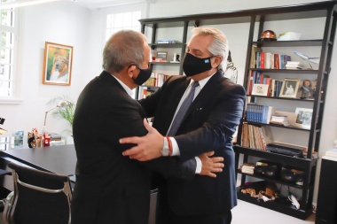 Fernández se reunió con el secretario general de La Bancaria, Sergio Palazzo