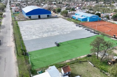 Dolores: Avanza la obra de la cancha de hockey de césped sintético