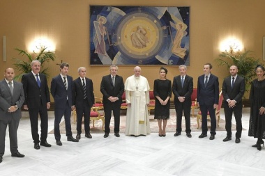 La comitiva argentina se reunió con el Papa