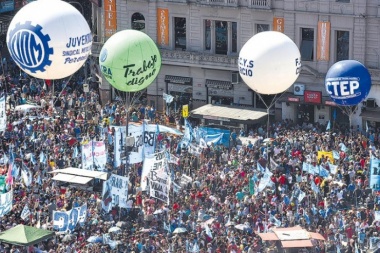 El movimiento obrero se moviliza al Congreso en apoyo a la eliminación del impuesto a las Ganancias