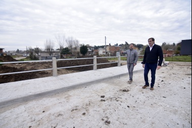 Con una ejecución del 95%, Garro recorrió la última etapa de la obra del arroyo Carnaval