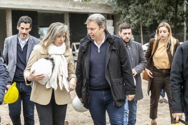 Cascallares, Fabiani y Álvarez Rodríguez recorrieron obras en marcha en Almirante Brown