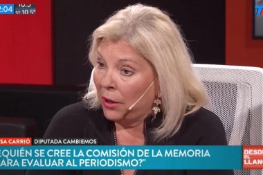 Carrió calificó de "chanta" a Alberto Fernández