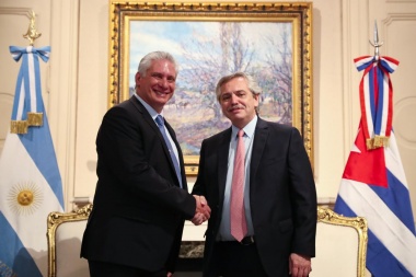 Alberto Fernández se reunió con el presidente de Cuba
