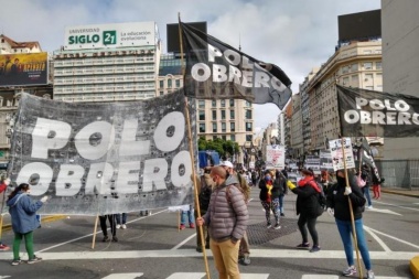 El Polo Obrero se moviliza al Ministerio de Desarrollo para reclamar alimentos