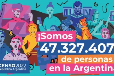 La población argentina es de 47.327.407 personas, según datos provisorios del Censo 2022