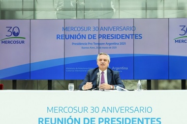 Alberto Fernández defendió el Mercosur 