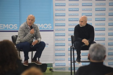 Larreta, Santilli y Grandinetti juntos en Avellaneda
