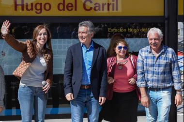 Macri y Vidal inauguraron el Metrobus de Tres de Febrero