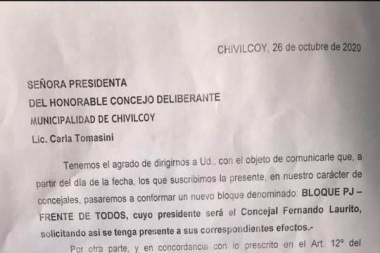 Se rompió el Bloque del Frente de Todos de Chivilcoy