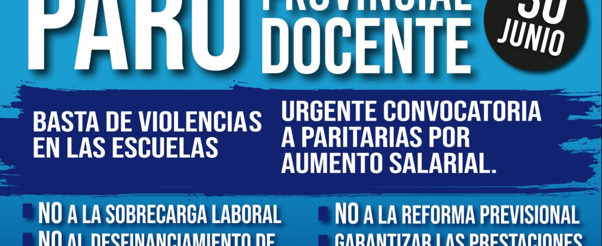 Docentes bonaerenses paran el martes en reclamo de mejores salarios
