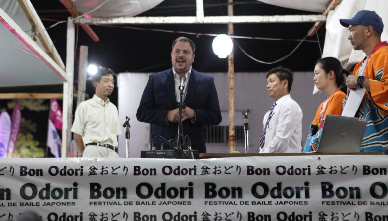 Pablo Elías participó de la edición 2026 del Bon Odori en Colonia Urquiza