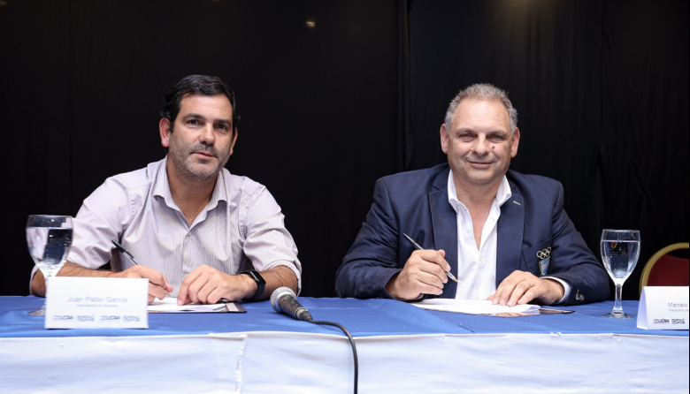 Dolores en la agenda deportiva nacional: García firmó un convenio con la Federación Argentina de Ciclismo