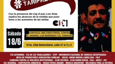 El Juez Arias explicará las razones del por qué no se deben pagar las boletas con aumentos