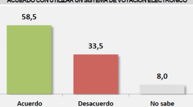 El 60% de la gente está de acuerdo con el voto electrónico