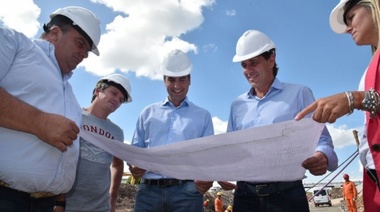 Dirigentes de Cambiemos recorrieron el avance de obra en el Arroyo El Gato