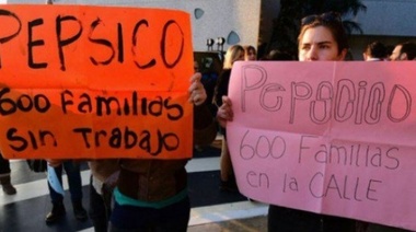Despedidos de Pepsico se manifestaron frente al Minsiterio de Trabajo