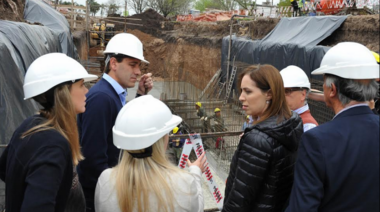 Vidal y Garro supervisaron la construcción de un canal para evitar inundaciones