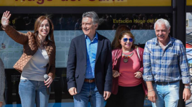Macri y Vidal inauguraron el Metrobus de Tres de Febrero