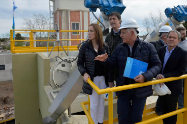 Vidal visitó una planta depuradora en Punta Alta