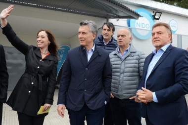 Macri y Vidal inauguraron una planta de tratamiento de efluentes cloacales