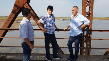 Changui Barragán y  Gasparini recorrieron la obra de Dragado del Rio Salado