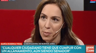 Vidal les pidió a los senadores que traten los allanamientos a Cristina Kirchner
