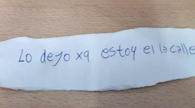 Encontraron a la madre que abandonó un bebé con una nota