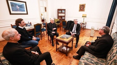 Alberto Fernández se reunió con los representantes locales del Papa Francisco
