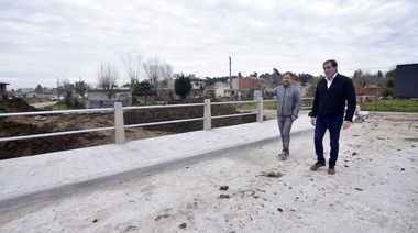 Con una ejecución del 95%, Garro recorrió la última etapa de la obra del arroyo Carnaval