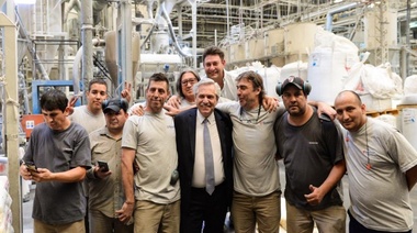 Alberto visitó una PyME junto a un intendente del PRO y anunció medidas para el sector