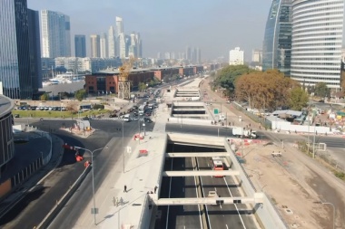 Por obras en la Autopista Buenos Aires- La Plata, habilitan el tránsito liviano en el Paseo Del Bajo