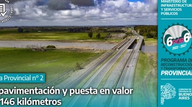 El gobernador destacó la repavimentación de la Ruta 2