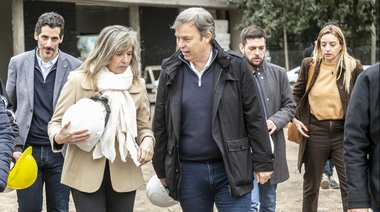 Cascallares, Fabiani y Álvarez Rodríguez recorrieron obras en marcha en Almirante Brown
