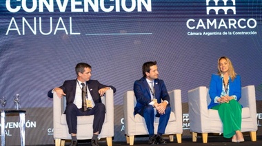 Malena Galmarini disertó hoy durante la Convención anual de la Cámara Argentina de la Construcción