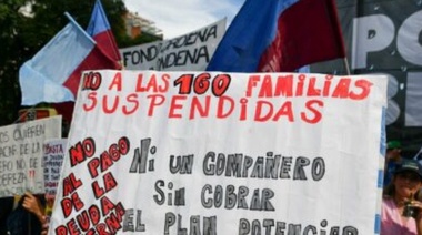 Piqueteros marchan a Desarrollo Social por las bajas del Potenciar Trabajo