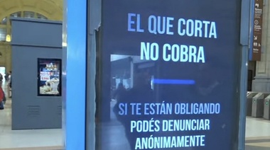 El Ministerio de Seguridad colocó carteles en Constitución con la leyenda "El que corta no cobra"