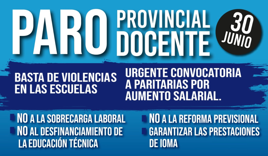 Docentes bonaerenses paran el martes en reclamo de mejores salarios